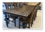 Custom built dining table in the Massive Modern Ashley style built by Cattle Bend Woodworks.
