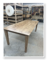 Custom built dining table in the Shaker Style built by Cattle Bend Woodworks.