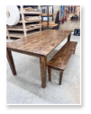 Custom built dining table in the Shaker Style built by Cattle Bend Woodworks.